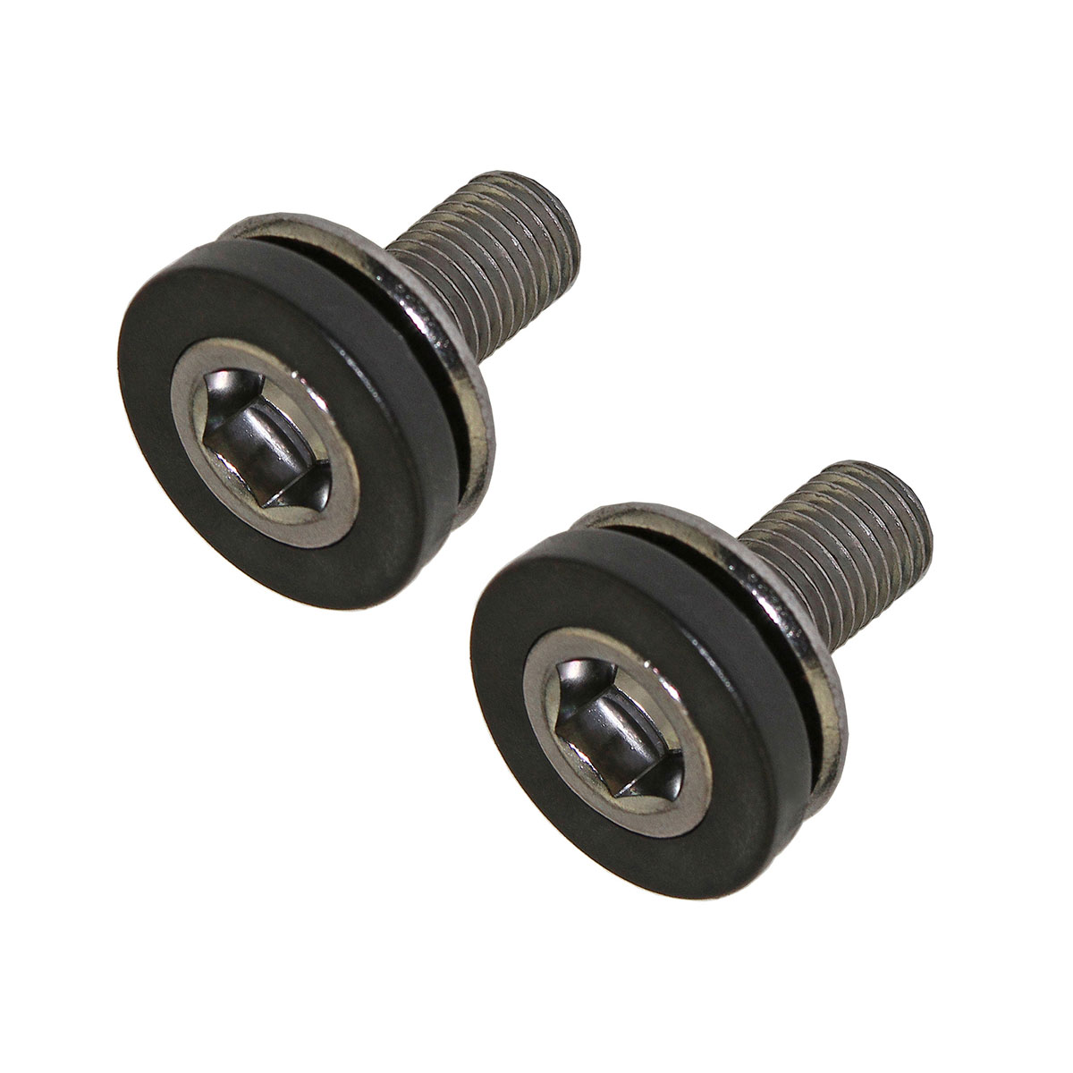 Cotterless Bolt M8x1.0x15mm Cap Black/Chrome.